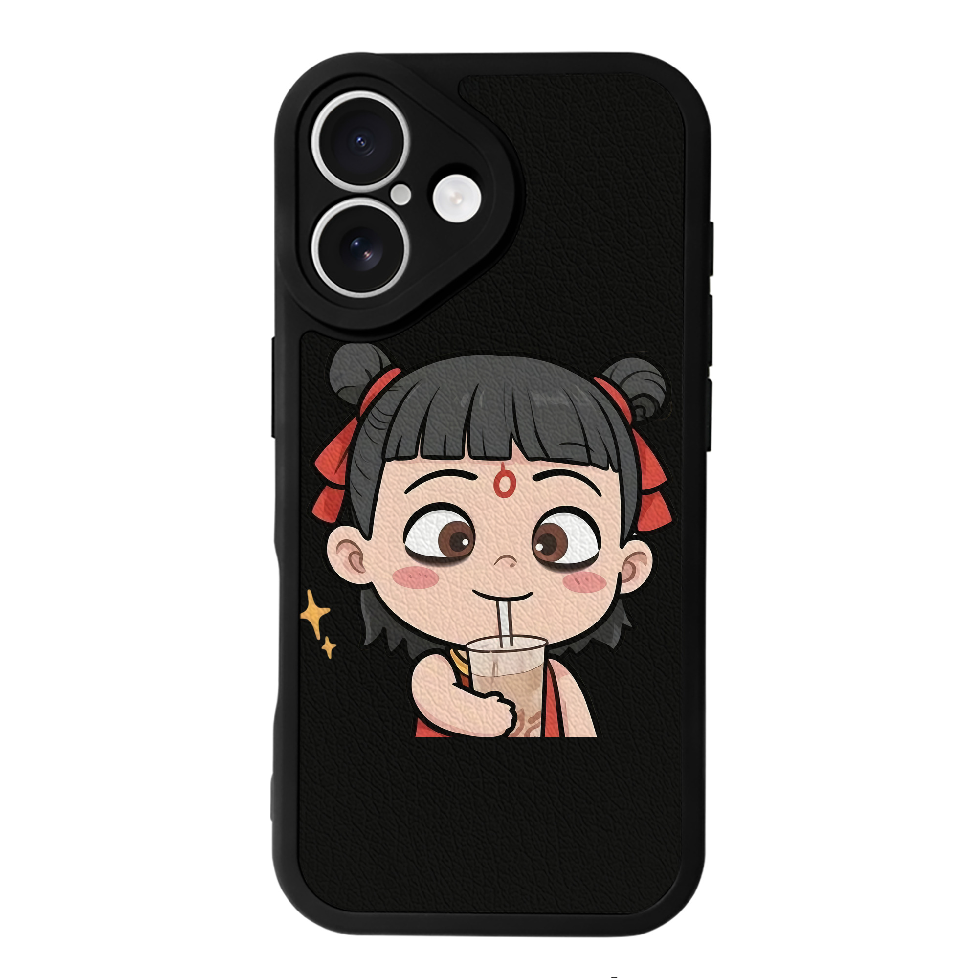 （画像用） Ne Zha 2 ナタ 魔童の大暴れ 【iPhone 16シリーズ対応】シリコンスマホケース（レザー調） 材質：シリコン